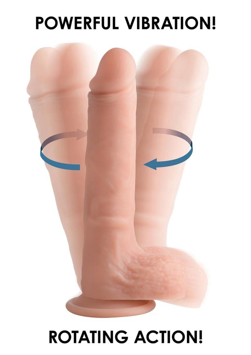 Big Shot Remote Controlled Vibrating and Rotating Silicone Dildo