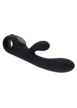 Black Magic Rechargeable Silicone Rabbit Vibrator - Black