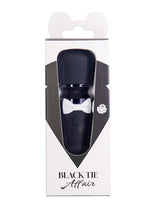 Black Tie Affair Bowtie Silicone Rechargeable Wand - Black/White