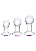 Bling Bling Glass Anal Training Kit - Clear - 3 Piece