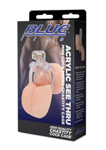 Blueline Acrylic See Thru Mini Cock Micro Chastity Cage - Clear
