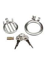 Blue Line Stainless Steel Chastity Cage