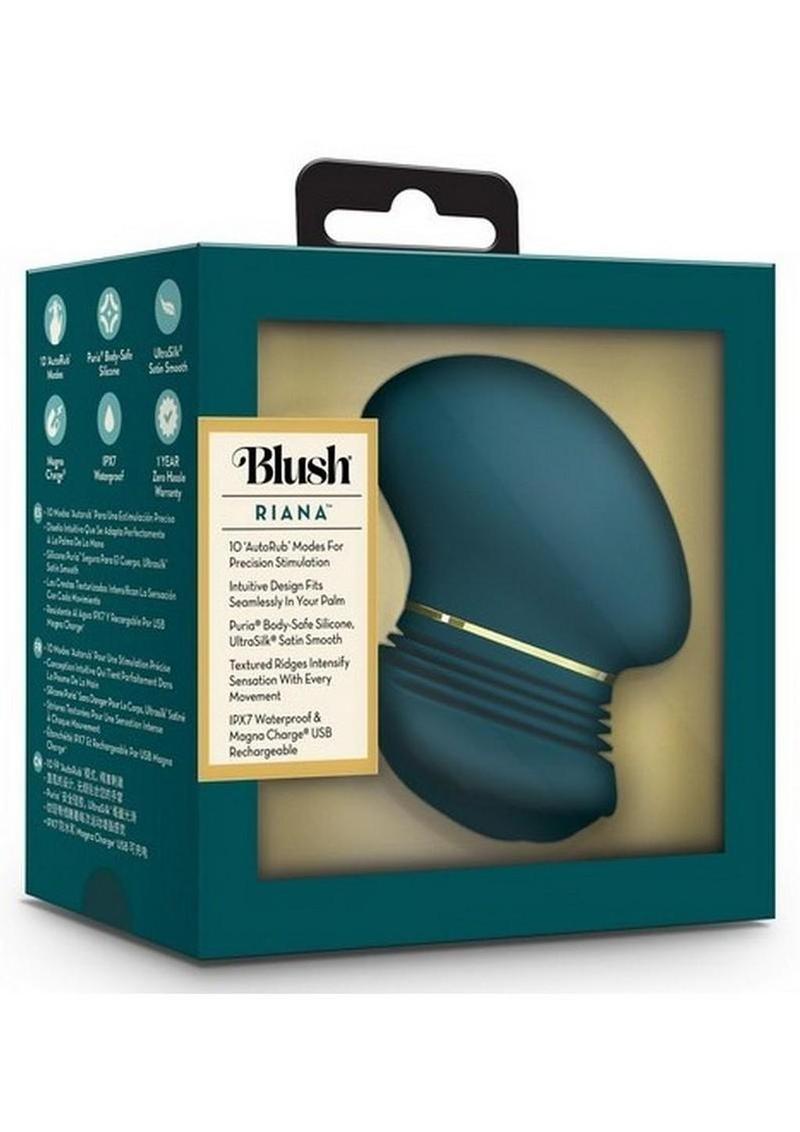 Blush Collection Raya Rechargeable Silicone Clitoral Stimulator - Dark Teal/Teal