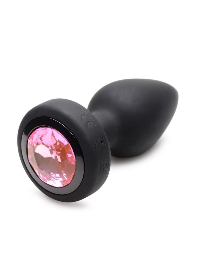 Booty Sparks 28X Silicone Vibrating Pink Gem Anal Plug
