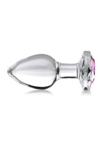 Booty Sparks Pink Gem Glass Medium Anal Plug For Pleasure