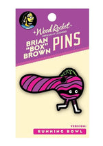 Box Brown Running Bowl Enamel Pin