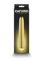 Chroma Classic Rechargeable Vibrator - Gold - 7in