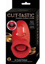 Clit-Tastic Tongue Licking Lover Rechargeable Silicone Stimulator - Red