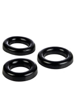 Colt 3 Ring Set Pliable Black Cock Rings