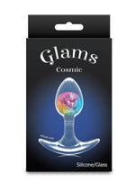 Cosmic Glams Silicone Anal Plug - Multicolor/Rainbow - Small
