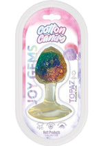Cotton Candy Joy Gems Silicone Pleasure Anal Plug - Topaz - Multicolor