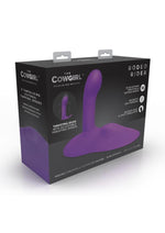 Cowgirl Rodeo Rider Silicone Rechargeable G-Spot Thrusting Grinding and Tapping Dildo - Purple