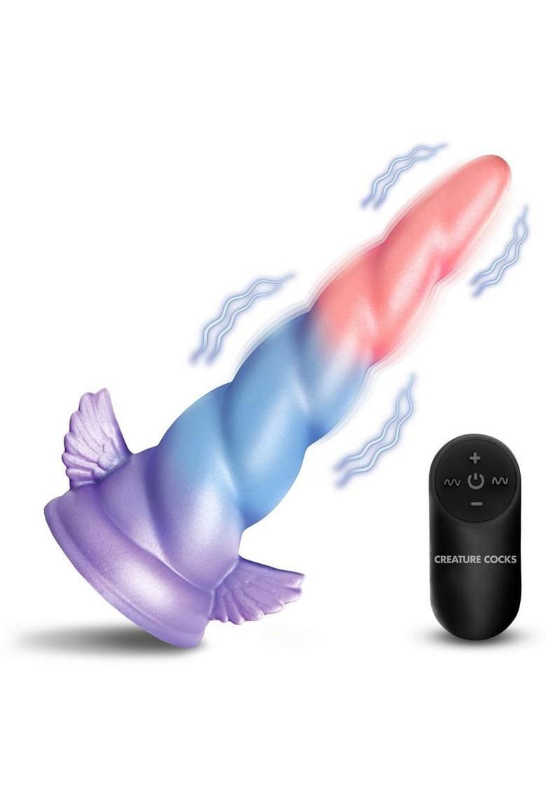 Deluxe Dream Rider Vibrating Unicorn Silicone Dildo