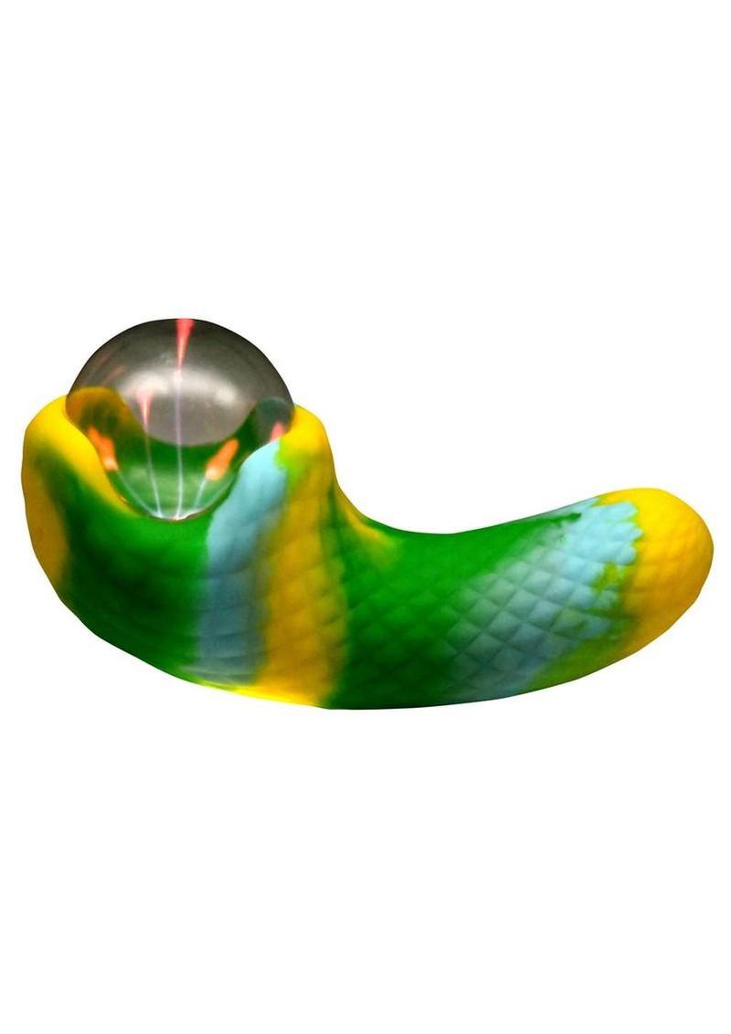 Creature Cocks Electric Eye Plasma Rechargeable Silicone Light-Up Vibrator - Green/Yellow