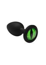 Creature Cocks Green Eye Silicone Butt Plug - Black/Green - Small