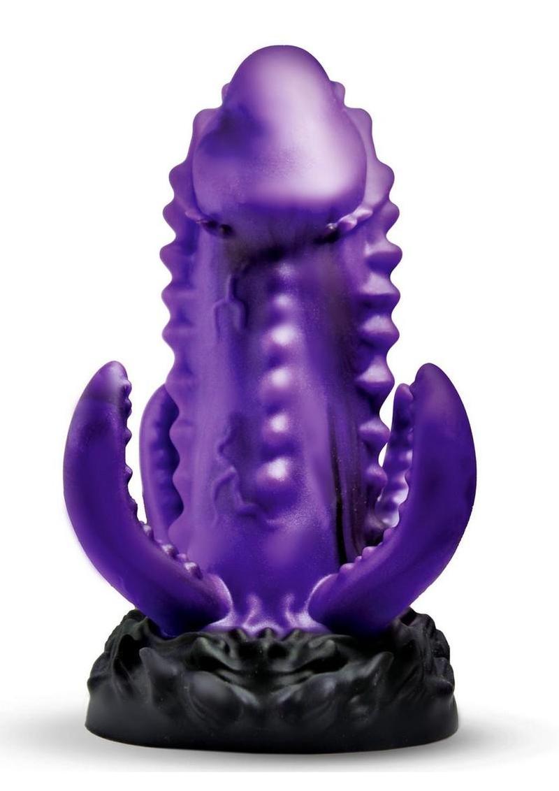 Creature Cocks Leviathan Silicone Dildo - Black/Purple