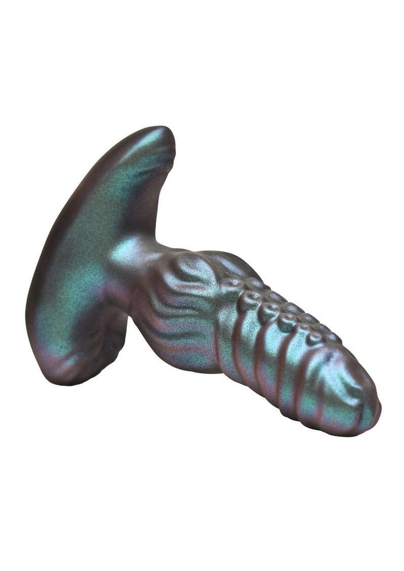 Creature Cocks Octo-Squirm Vibrating and Squirming Rechargeable Silicone Anal Plug with Remote Control - Blue