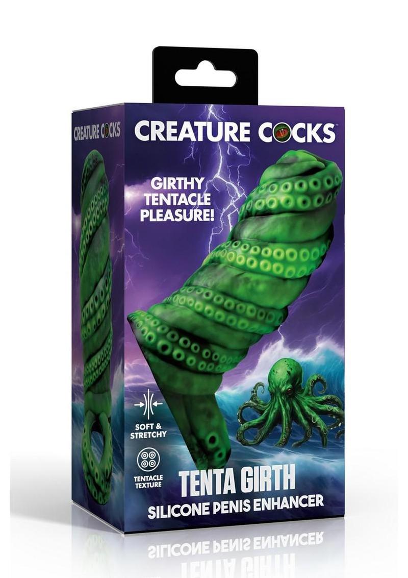 Creature Cocks Tenta Girth Silicone Penis Enhancer - Black/Green