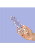 Crystal Addiction Clear Dildo With Balls