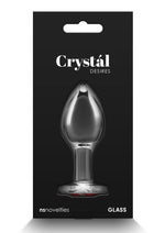 Crystal Desires Red Heart Glass Anal Plug by NS Novelties