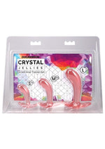 Crystal Jellies Curved Anal Trainer - Pink - 3 Piece/Set