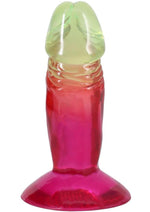 Crystal Jellies Dildo - Rainbow - 4.5in