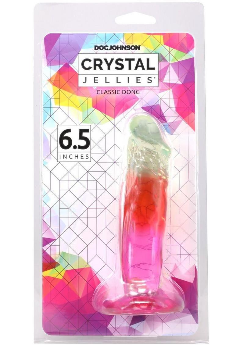 Crystal Jellies Dildo - Rainbow - 6.5in