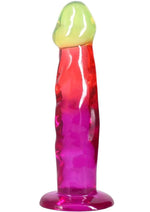 Crystal Jellies Dildo - Rainbow - 7.5in
