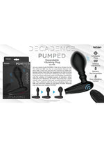 Decadence Pumped Expandable Silicone Vibrating Butt Plug