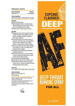 Deep AF Deep Throat Numbing Spray 1oz Cupcake Flavor