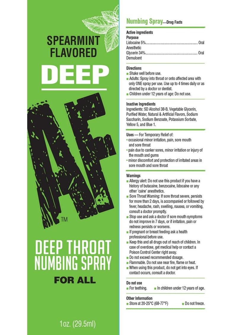 Deep AF Spearmint Throat Spray