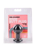 Doc Johnson Round Butt Plug - Black - Medium