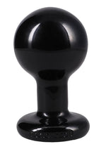 Doc Johnson Round Butt Plug - Black - Medium