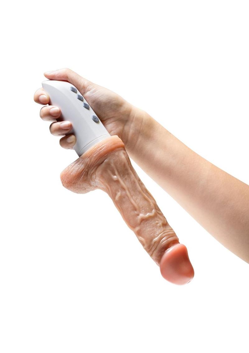 Dr. Skin Platinum Dr. Hammer Rechargeable Thrusting And Vibrating Dildo