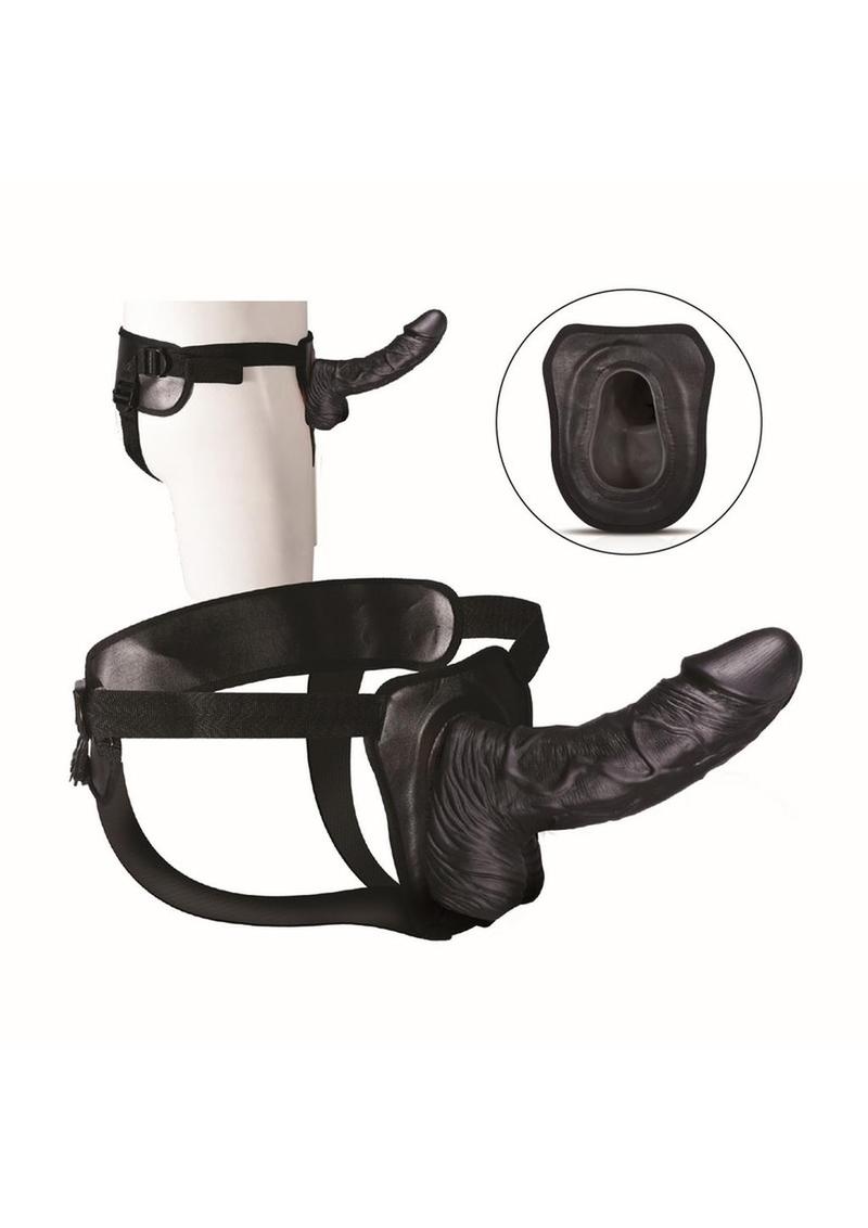 Erection Assistant Hollow Strap-On with Adjustable Harness
