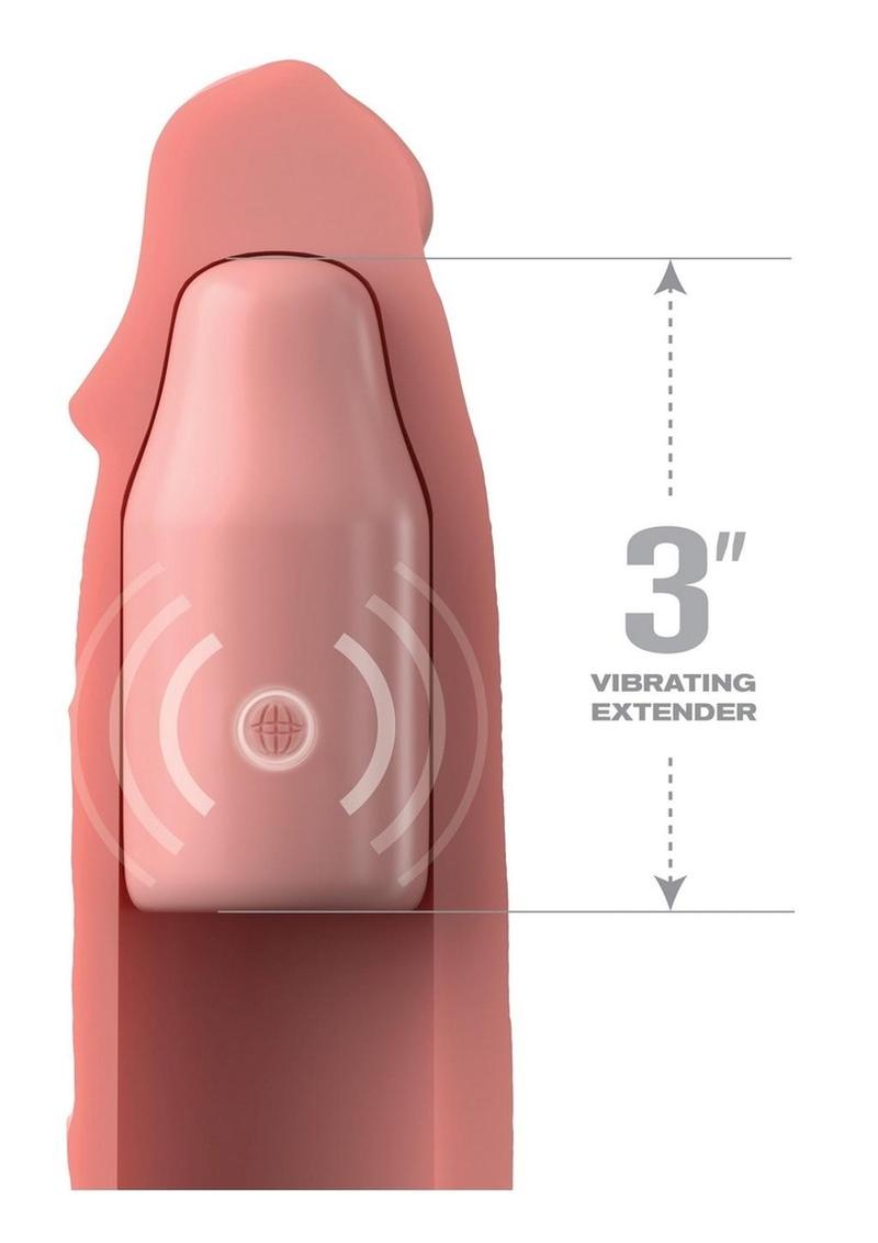 Fantasy X-Tensions Elite 3in Vibrating Silicone X-Tension with Remote