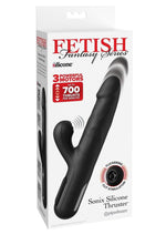 Fetish Fantasy Series Sonix Rechargeable Silicone Thruster Rabbit Vibrator - Black