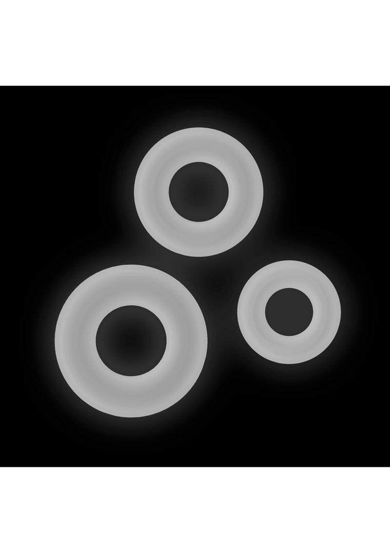 Firefly Glow in the Dark Bubble Rings Stretchable Silicone Cock Ring Set
