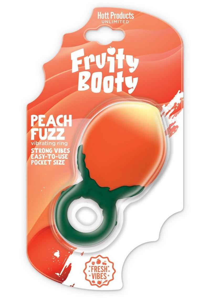 Fruity Booty Peach Fuzz Mini Vibrator - Green/Orange