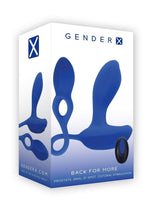 Gender X Back For More Rechargeable Silicone Wearable Prostate Vibrator with Remote - Blue
