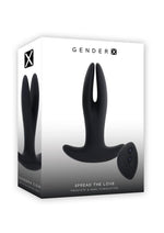 Gender X Spread The Love Rechargeable Silicone Vibrating Anal Plug with Remote Control - Black