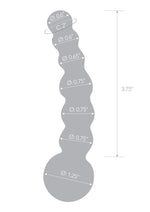 Glas Curved Beaded Glass Dildo With Luxury Satin Storage Bag