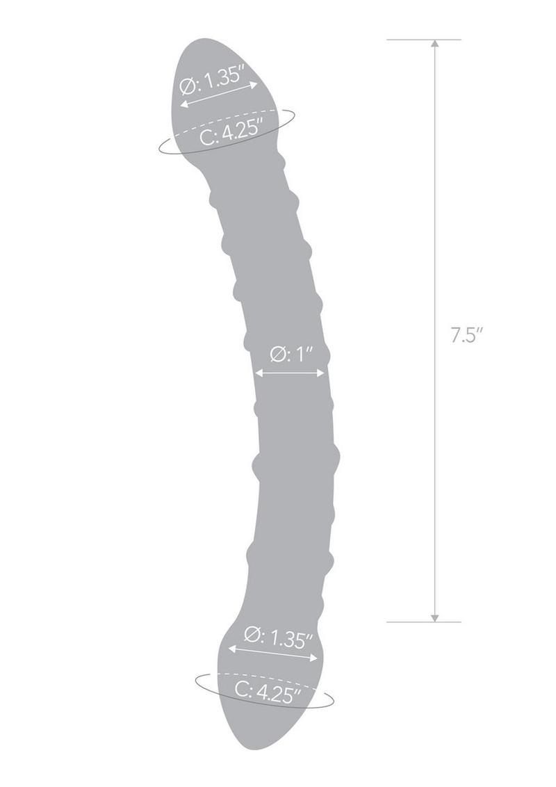 Glas Double Trouble Hand Blown Glass Dildo