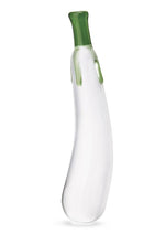 Glas Eggplant Ecstasy Glass Dildo - Green - 7.25in
