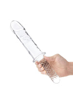 Glas Girthy Double-Ended Glass Cock with Handle