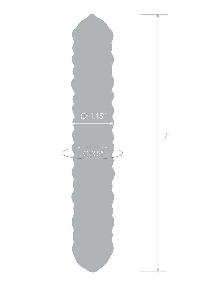 Glas Purple Rose Rose Nubby Glass Dildo