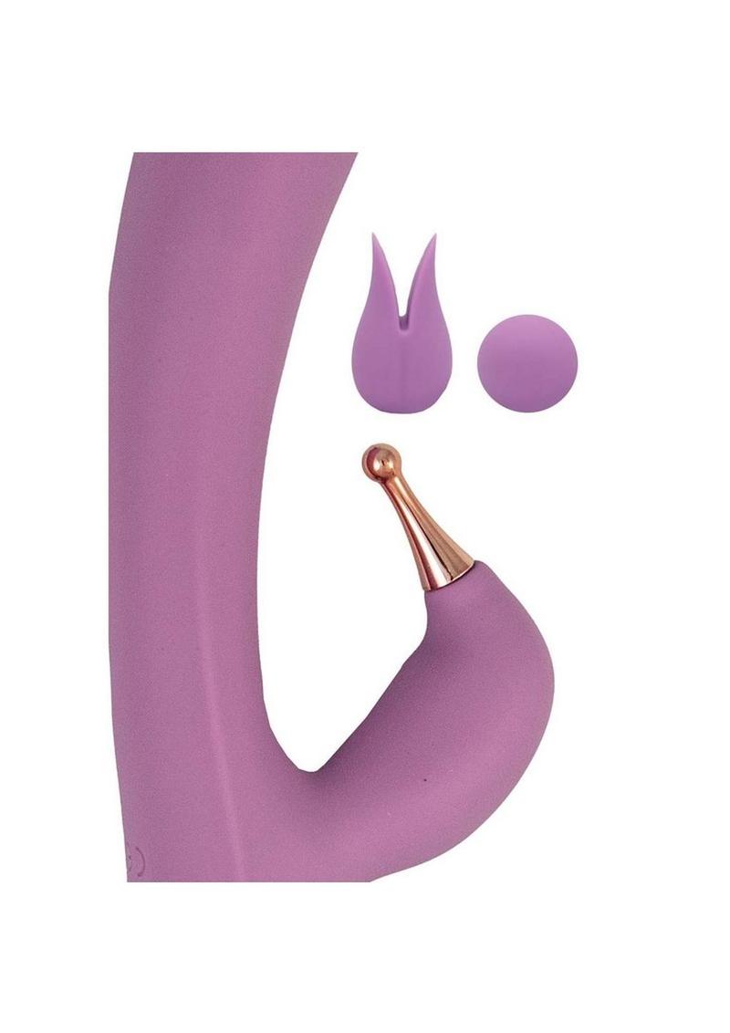 Goddess Tri-Tip Rechargeable Silicone Rabbit Vibrator