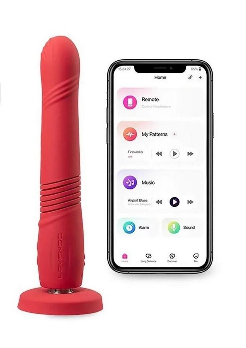 Lovense Gravity Bluetooth App-Controlled Thrusting And Vibrating Silicone Dildo