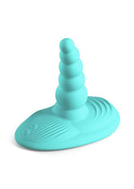 Grinders Sublime App Controlled Rechargeable Silicone Vibrating Dual Motor Beaded Pad - Aqua