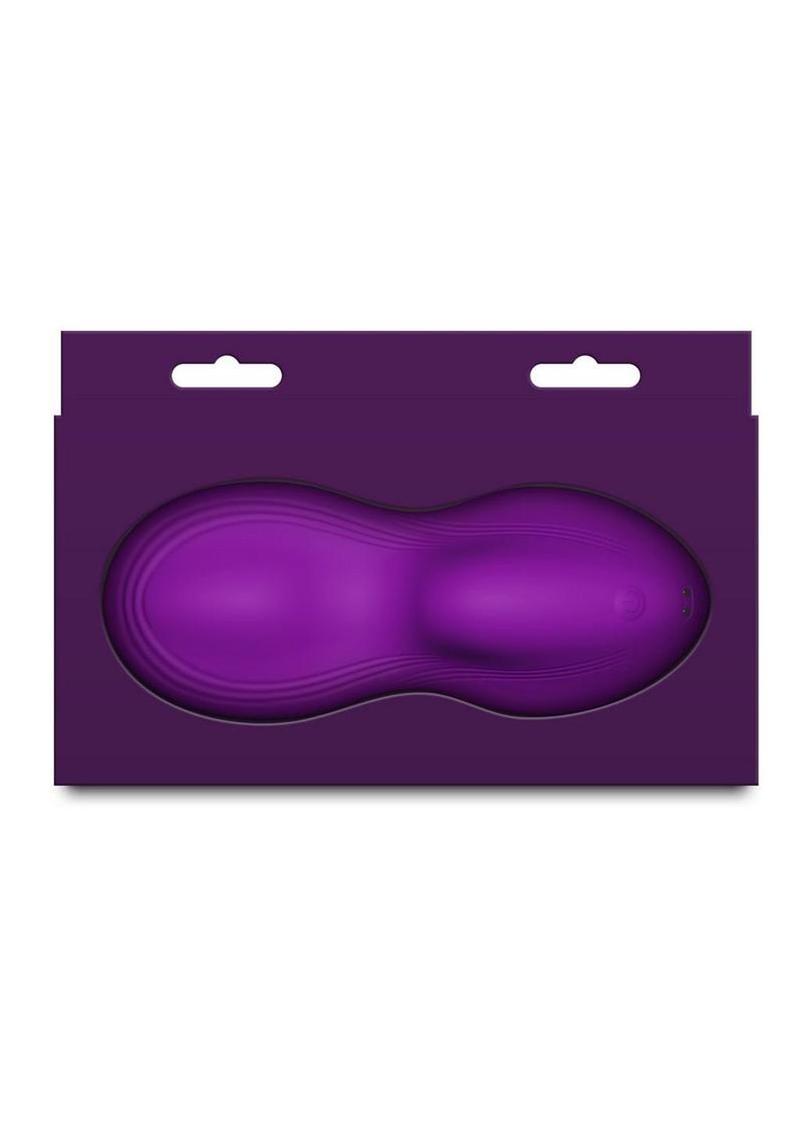 Purple bra in packaging on a white background